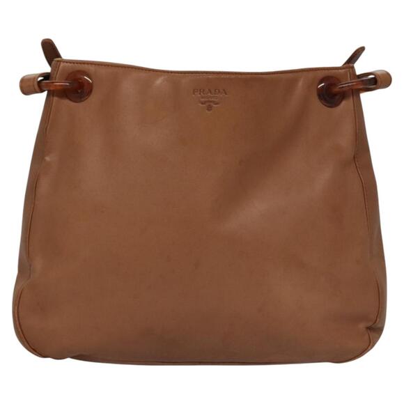 PRADA Shoulder Bag Leather Brown - Picture 2 of 9